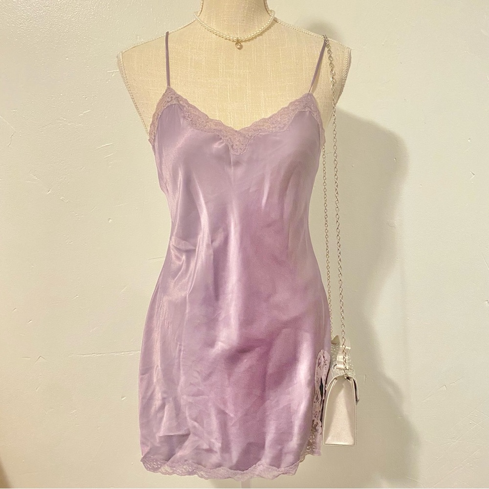 Victoria Secret Purple Satin Slip